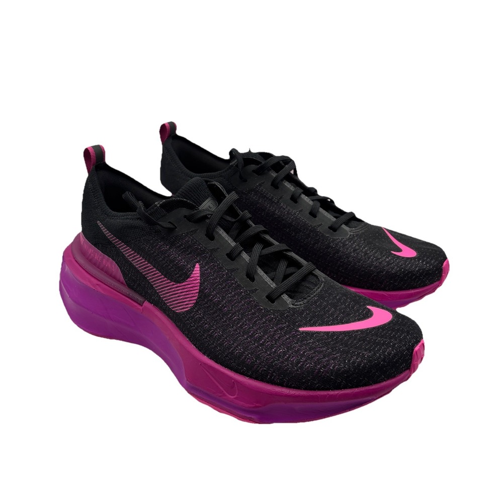 Nike Men's Black and Pink Running Shoes